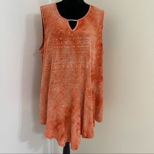 C established 1946 Orange tie dye w/ sequins